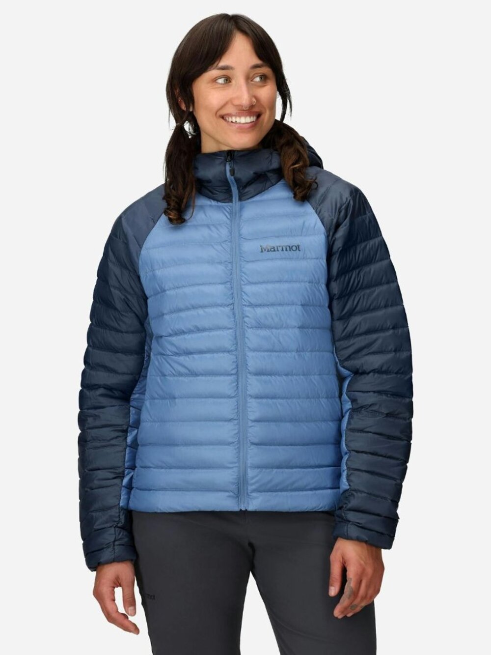 Marmot Women's Hype Down Hoody in Thunderhead/Rain Cloud Size: M